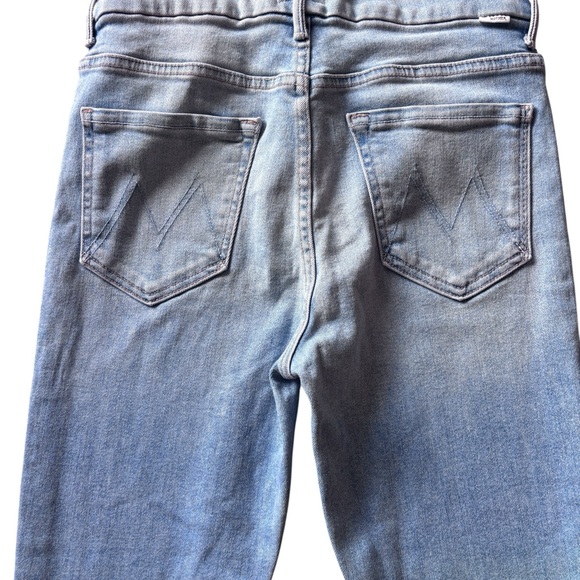 MOTHER High Waisted Looker Crop Jeans Swimming Pool Sunday Light Wash Denim - Picture 4 of 8